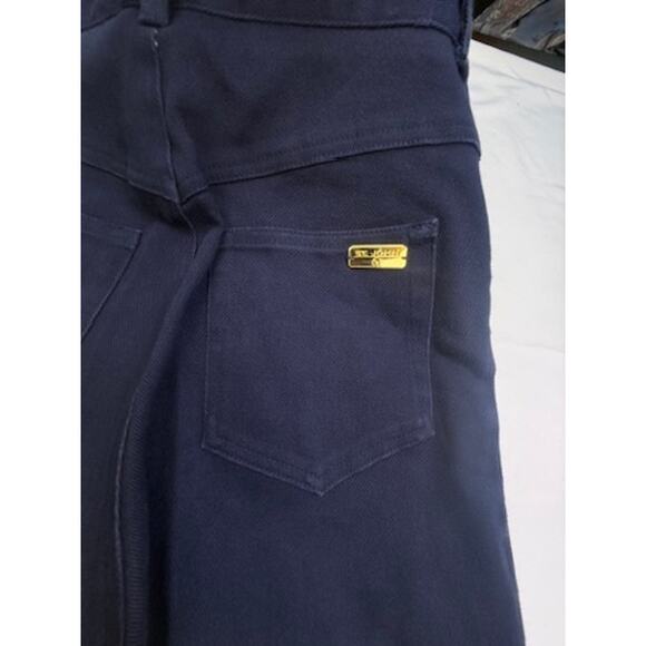 St. John Sport Signature Knit Jeans Navy Slim Leg Pants Size 8 - Picture 10 of 16